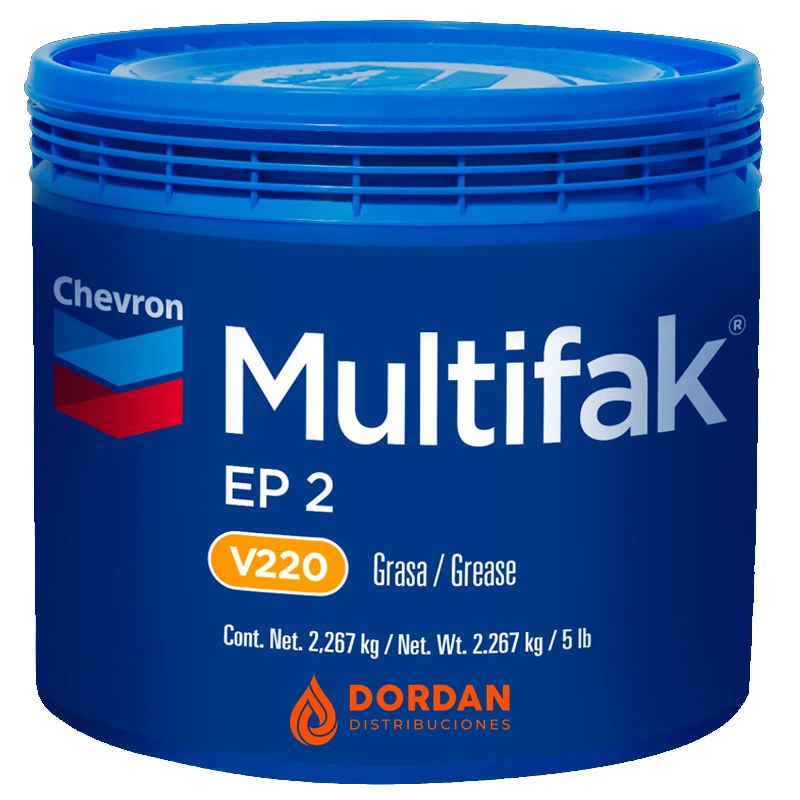 Chevron Multifak EP 2 Grasa de Litio NLGI 2 Pote 5 lb (2.267 kg)