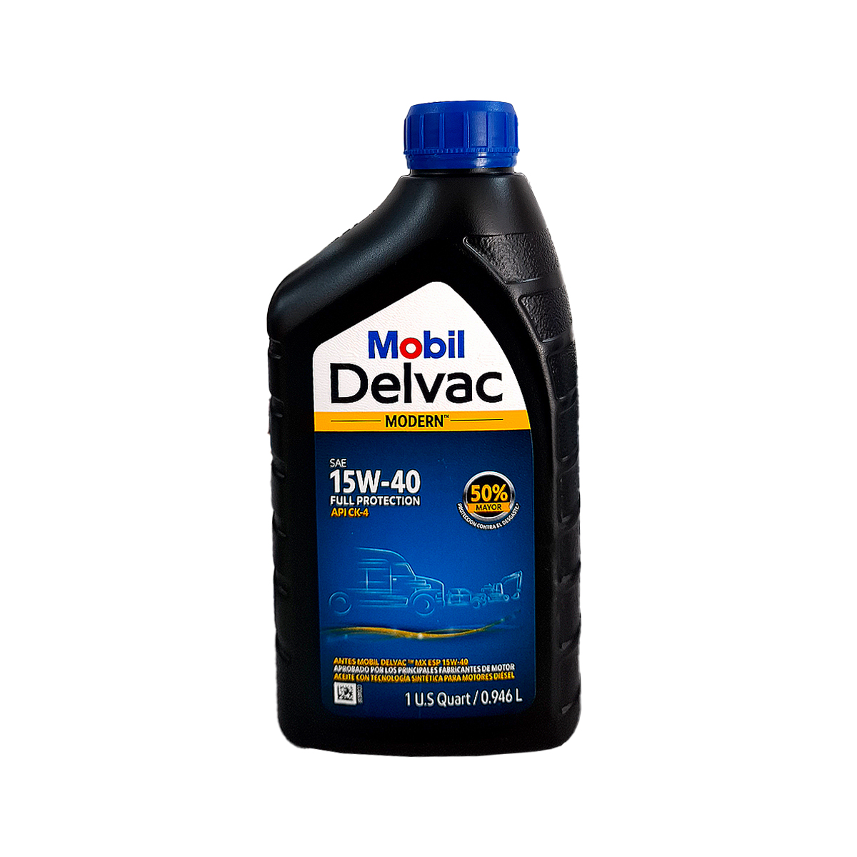 Mobil Delvac Modern 15W-40 Full Protection 1/4 Galón (946 ml)