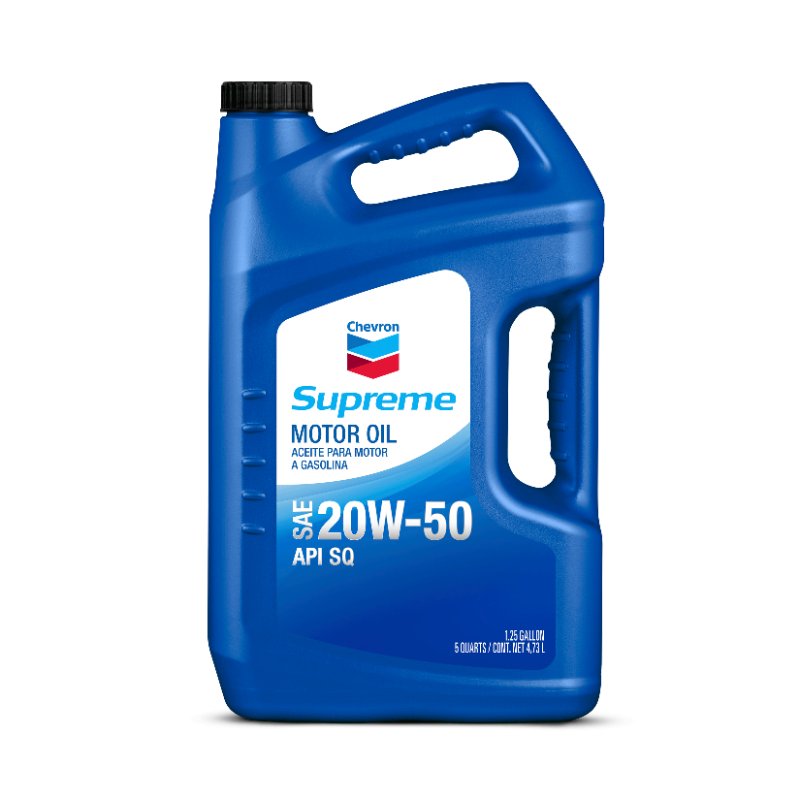 Chevron Supreme Motor Oil API SQ 20W-50 4,73 L (5 cuartos)