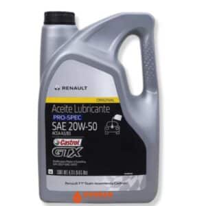 Aceite de motor Renault Castrol GTX Pro Spec 20W50, presentación de 1 galón