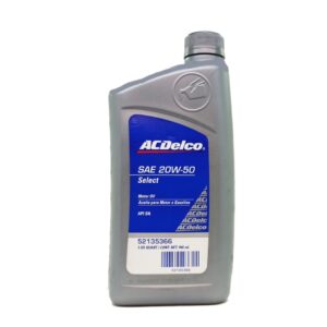 Aceite ACDelco Select 20W50 1 Litro.