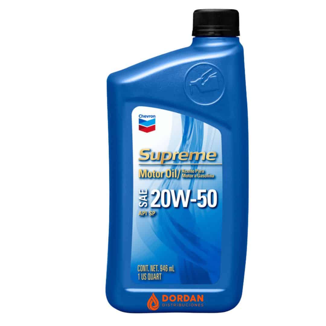 CHEVRON SUPREME MOTOR OIL SP 20W50 X 1/4