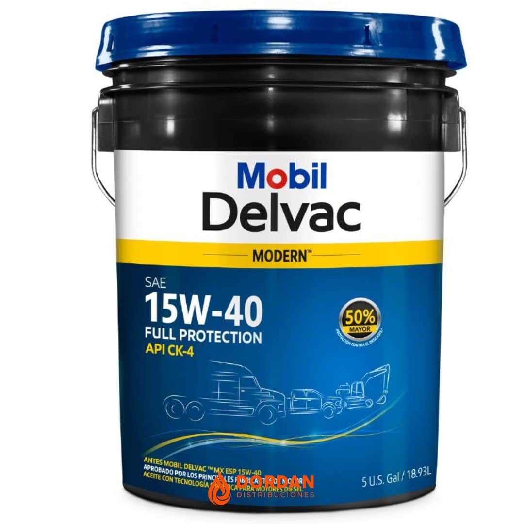 Mobil Delvac Modern 15W40 Full Protection Caneca x 5 Galones