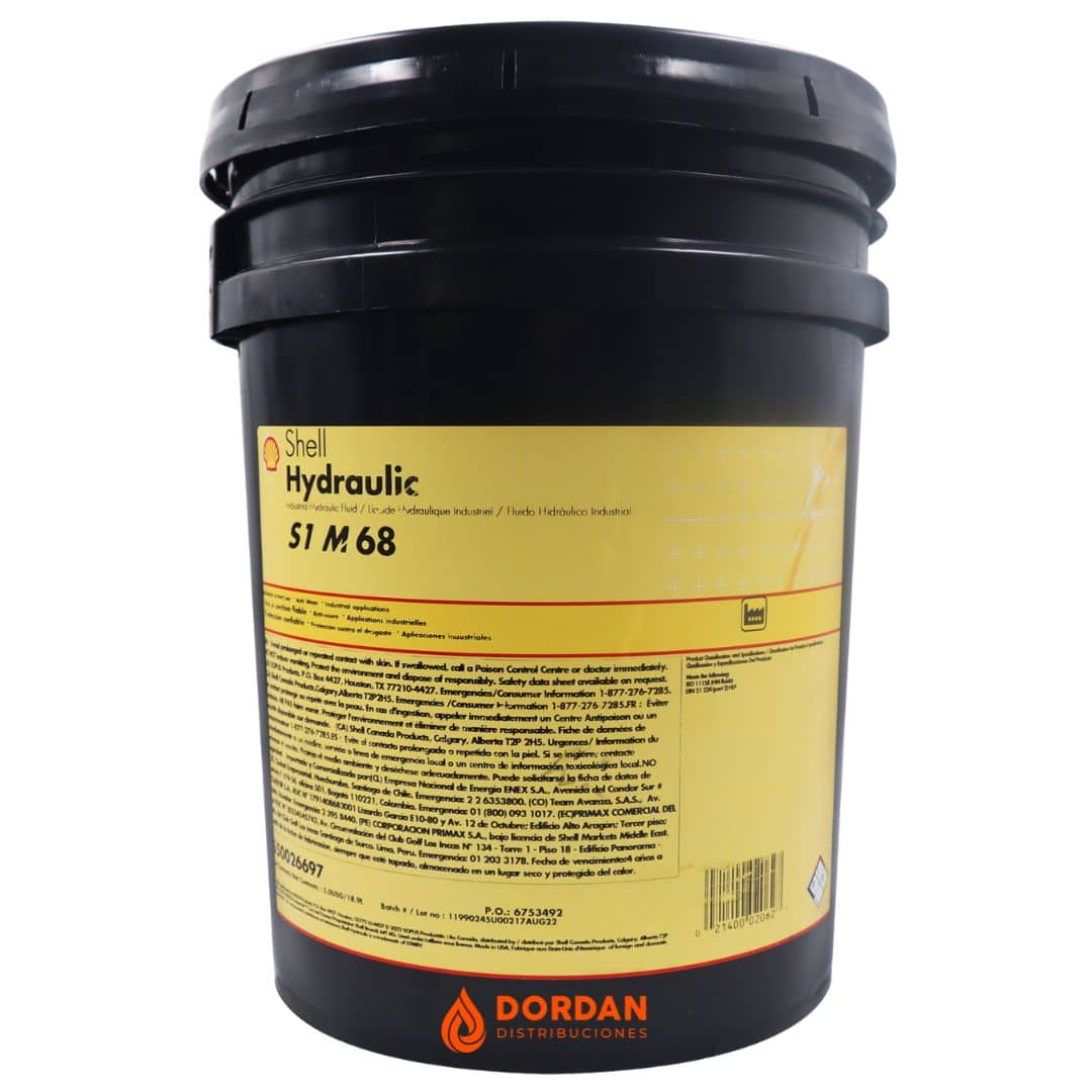 SHELL HIDRAULICO S1 M 68 BALDE X 5 GALONES